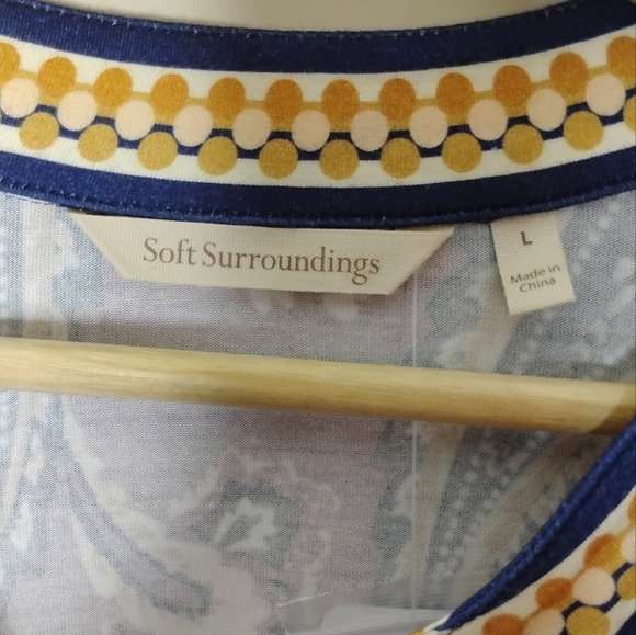 NWT Soft Surroundings Zennia Tunic Top Size L Comfort Stretch Fall Casual - Picture 5 of 7